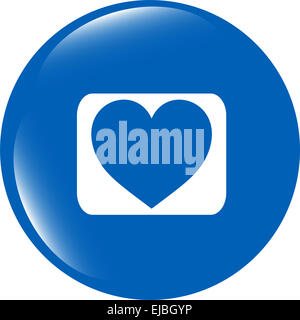 Amore cuore pulsante icona segno isolato su sfondo bianco Foto Stock