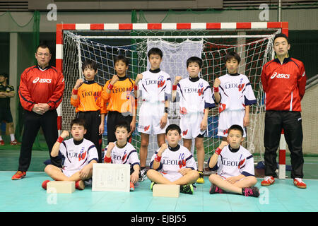 Wakunaga Leolic Akitakata team group (Leolic), 22 marzo 2015, pallamano : JHL Junior League cerimonia di premiazione nella palestra Komazawa a Tokyo in Giappone. © Giovanni Osada AFLO/sport/Alamy Live News Foto Stock