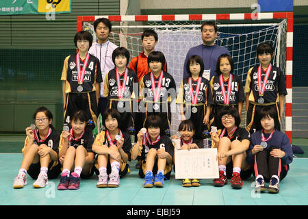 Acciaio Daido Phenix Tokai team group (Phenix tokai), 22 marzo 2015, pallamano : JHL Junior League cerimonia di premiazione nella palestra Komazawa a Tokyo in Giappone. © Giovanni Osada AFLO/sport/Alamy Live News Foto Stock