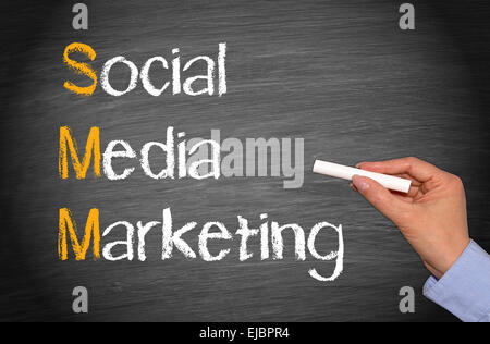 SMM - Social Media Marketing Foto Stock