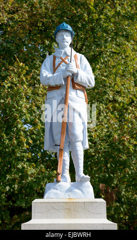 Memorial francese con soldier Foto Stock