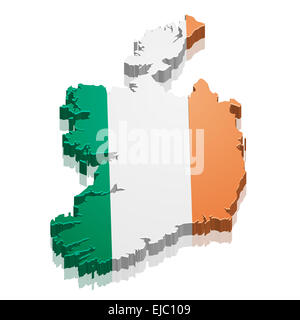 Mappa Irlanda Foto Stock