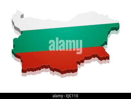 Mappa Bulgaria Foto Stock