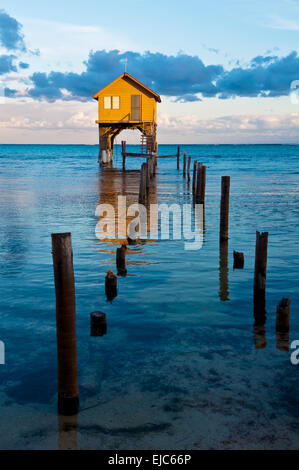 Home sull'oceano di Ambergris Caye Belize Foto Stock