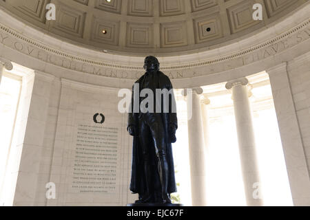Jefferson Memorial statua Foto Stock
