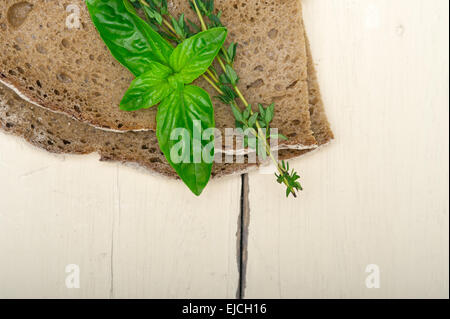 Pane basilico e timo Foto Stock