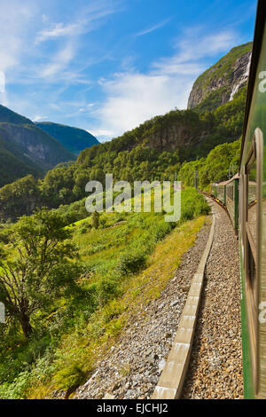 In treno Flam - Norvegia Foto Stock