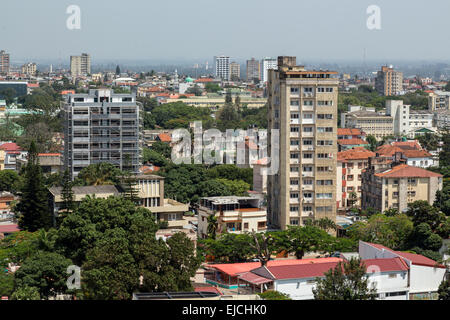 Vista aerea del centro cittadino di Maputo Foto Stock