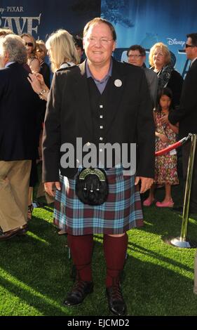 Stati Uniti d'America. John Lasseter presso gli arrivi per Brave Premiere presso il Los Angeles Film Festival (LAFF), il Teatro Dolby, Los Angeles, CA 18 Giugno 2012. Foto di: Dee Cercone/Everett Collection Foto Stock