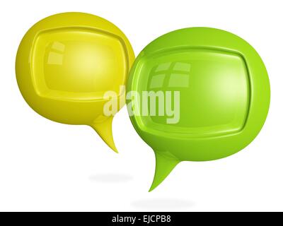 Discussione Chat 3D Fumetti Foto Stock