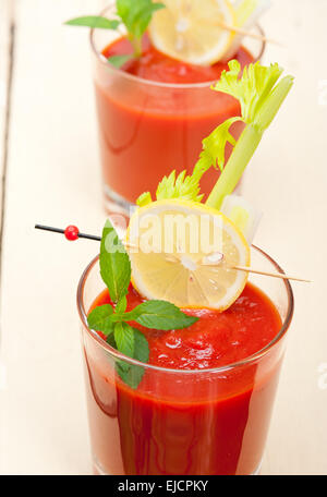 Fresco di succo di pomodoro Foto Stock