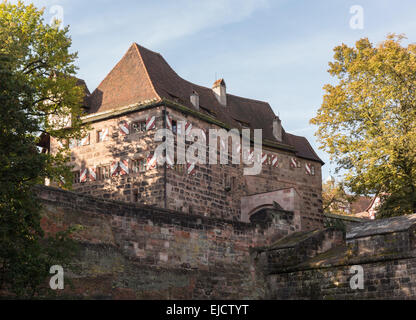 Il castello di Kaiserburg di Norimberga Foto Stock