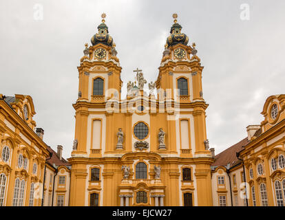 L'esterno dell'Abbazia di Melk in Austria Foto Stock