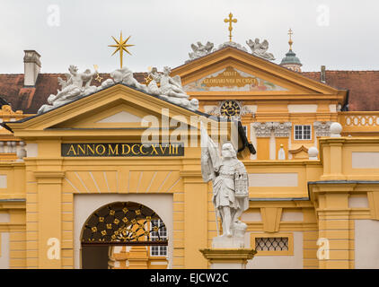 L'esterno dell'Abbazia di Melk in Austria Foto Stock