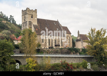 Vecchia chiesa di pietra in Spitz Austria Foto Stock