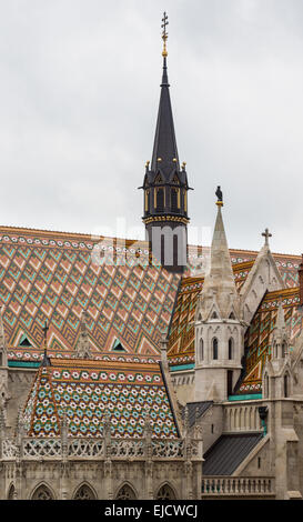 Mattias chiesa in Collina del Castello Budapest Foto Stock