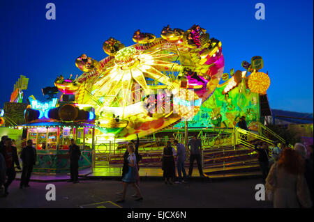 Giostra a Oktoberfest a Monaco di Baviera Foto Stock