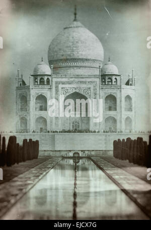 Taj Mahal in vecchio stile di pellicola fotografica Foto Stock