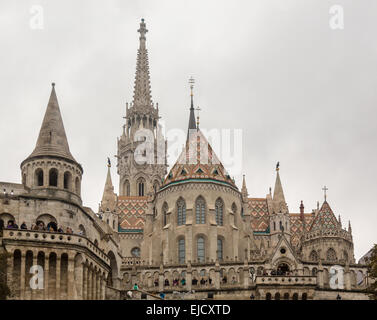 Mattias chiesa in Collina del Castello Budapest Foto Stock