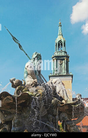 Neptun Fontana Berlino Germania Foto Stock