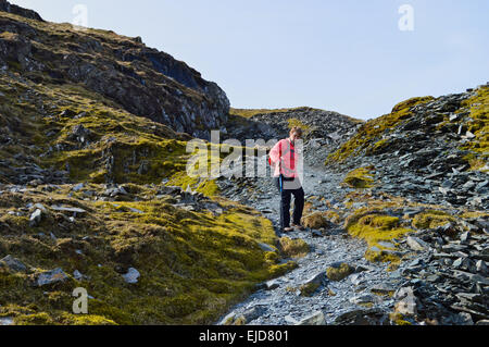 Walker proveniente dall Alto Spy nel distretto del lago. Foto Stock