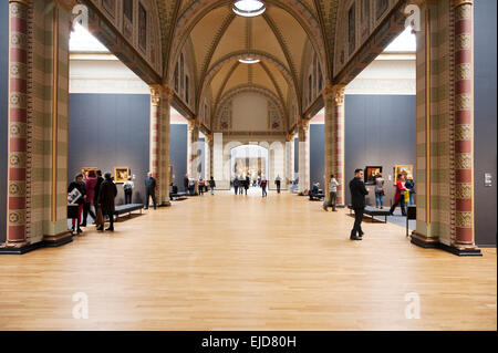 Galleria di onori, 'Nightwatch" in background, Rijksmuseum Amsterdam, Paesi Bassi Foto Stock