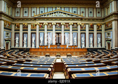 L'Assemblea federale Camera al parlamento austriaco edificio, Vienna, Austria. Foto Stock