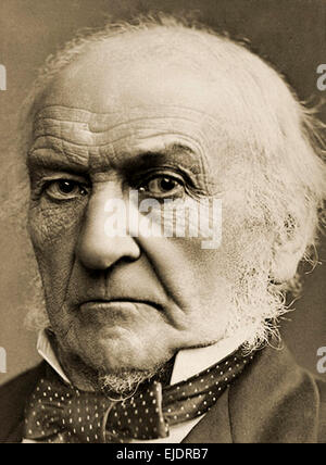 William Ewart Gladstone, ex Primo Ministro del Regno Unito Foto Stock