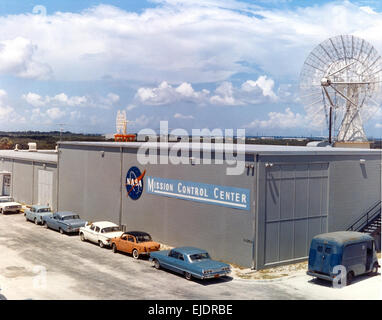 Mission Control Center per il Progetto Gemini. Foto Stock