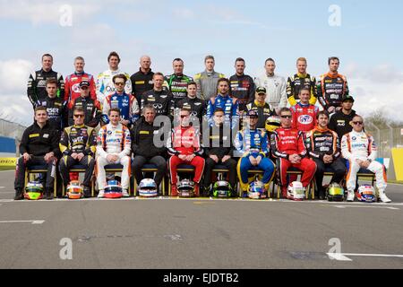 Donington Park, Regno Unito. 24 Mar, 2015. British Touring Car Championship Media Day. Il driver 'classe di 2015' line up. Credito: Azione Sport Plus/Alamy Live News Foto Stock