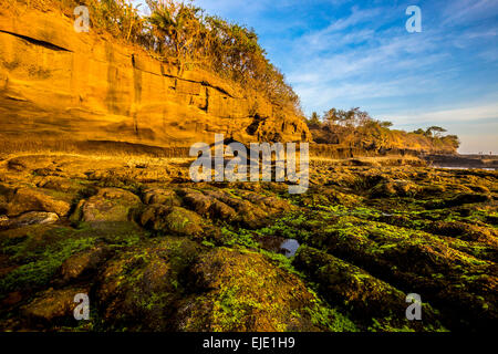 La costa occidentale dell'isola. Balian Beach, Bali Indonesia. Foto Stock