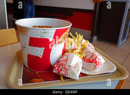 Kentucky Fried Chicken pasto Foto Stock