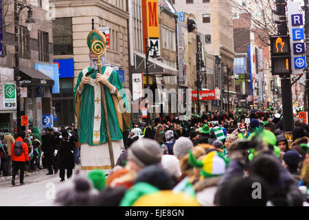 Il giorno di San Patrizio Parade di Montreal, Quebec. Foto Stock