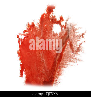 Abstract disegnati a mano acquerello rosso blot insulto Rorschach psychol Foto Stock