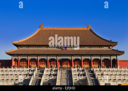 Sala della suprema armonia, la Città Proibita di Pechino, Cina Foto Stock