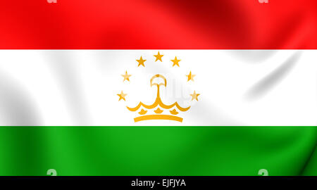 Bandiera del Tagikistan. Close up. Foto Stock