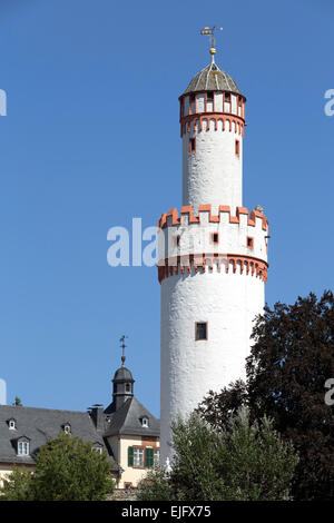 Torre Bianca, Bad Homburg Castello, Bad Homburg, Main-Taunus-Kreis, Hesse, Germania Foto Stock