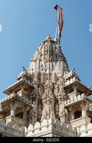 Dettagli architettonici, Ranakpur Jain Temple, Rajasthan, India Foto Stock