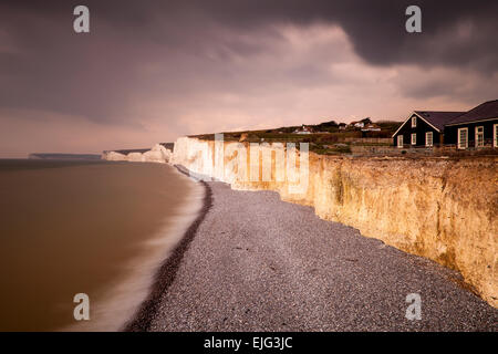 Le sette sorelle dalla Birling Gap, Sussex, Regno Unito Foto Stock