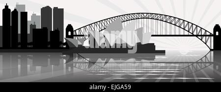 Vettore dello skyline di Sydney Illustrazione Vettoriale