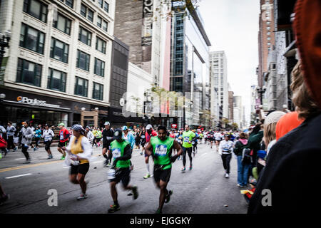 Chicago maratona completato il 2012 Maratona di Chicago Foto Stock