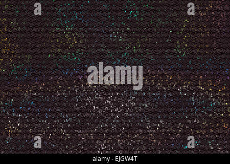 Riassunto dei punti o anelli di luce di colore bianco e verde su sfondo scuro Foto Stock