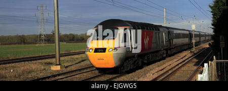 43319 East Coast treni società operativa, 43 classe diesel ad alta velocità per treno, East Coast Main Line Railway, PETERBOROUGH CAMBS, Foto Stock