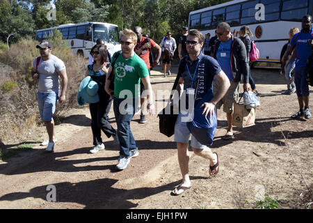 UCT Teambuilding evento al Back 2 Basics avventura campeggio, Sud Africa Foto Stock