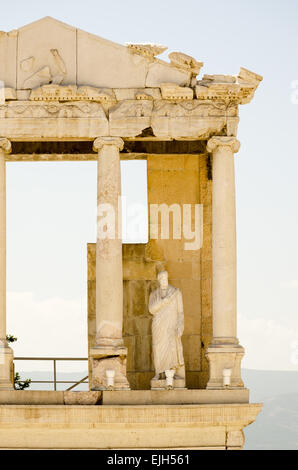 Frammento di antico anfiteatro romano nella vecchia città di Plovdiv, Bulgaria Foto Stock