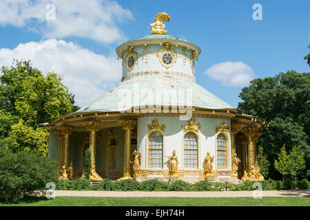 La casa del tè cinese, il parco Sanssouci, Potsdam, Germania Foto Stock