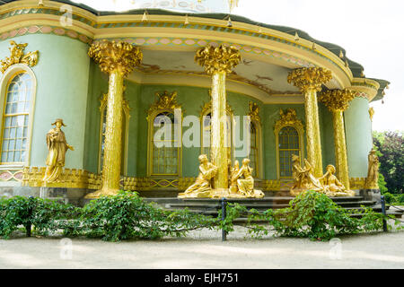 La casa del tè cinese, il parco Sanssouci, Potsdam, Germania Foto Stock