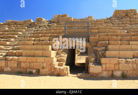 Hippodrome ingresso a Cesarea Maritima National Park, CESAREA, Israele. Foto Stock