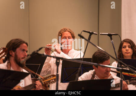 Folcloristica cilena e il concerto di musica classica in Viña del Mar, Cile Foto Stock