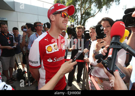 Motorsports: FIA Formula One World Championship 2015, il Gran Premio della Malesia, #5 Sebastian Vettel (GER, la Scuderia Ferrari), Foto Stock